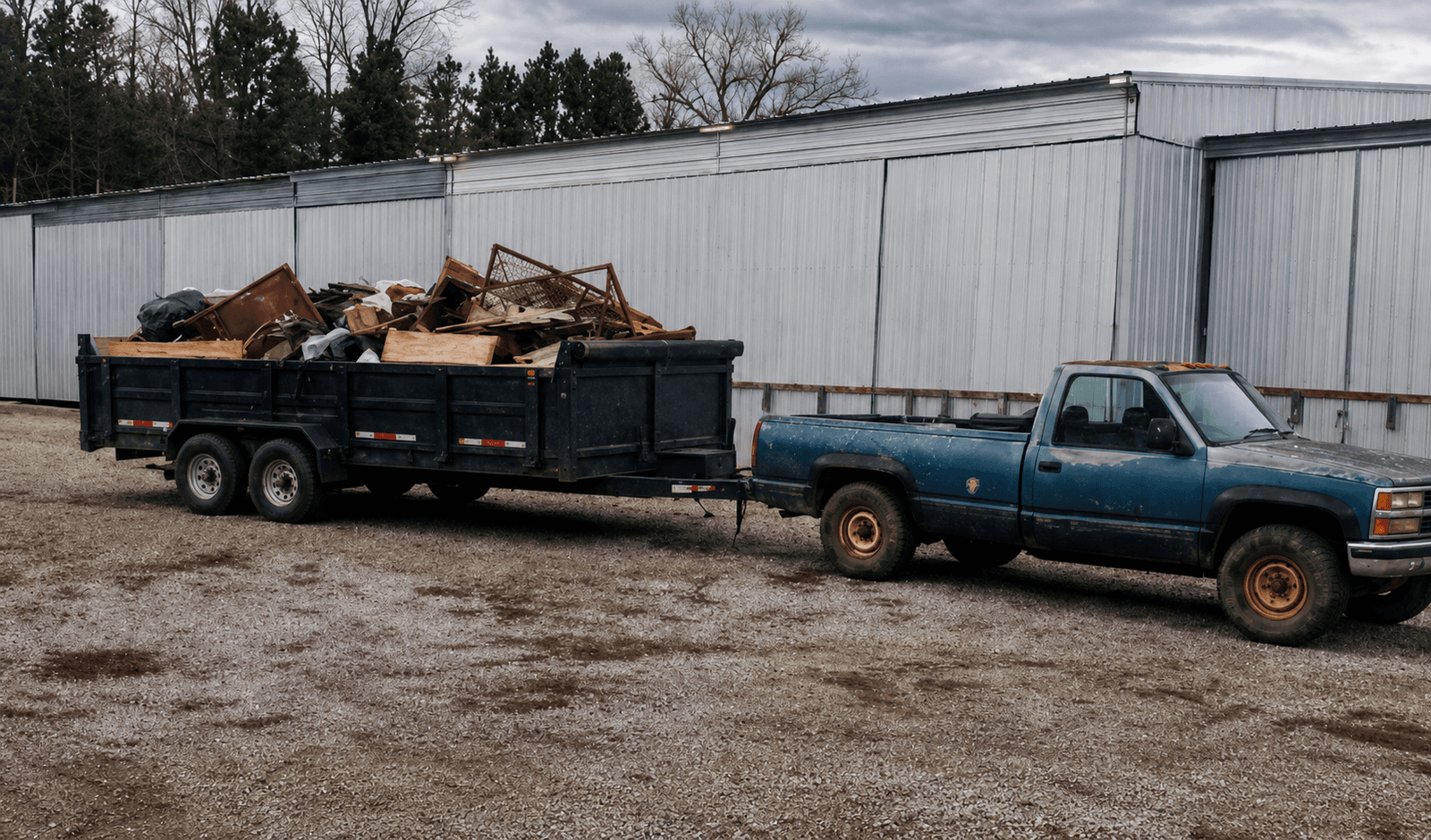 Truck for property cleanup and hauling around Norman Arkansas